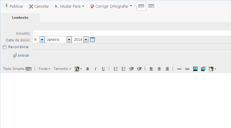 Publicando um item em uma pasta compartilhada
